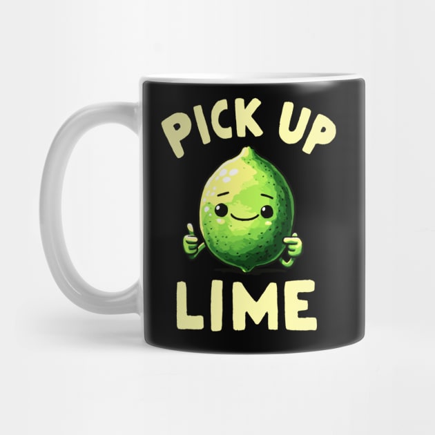 Cool Pick up Line Lime (Back Print) by DoodleDashDesigns